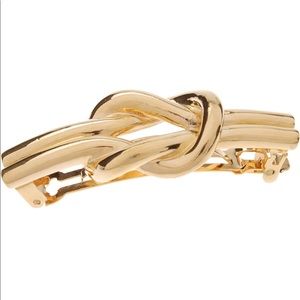 NWOT L. Erickson Nautical Knot Metal Barrette - Gold